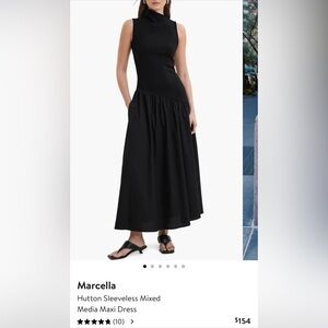 Marcella Elegant Black Maxi Dress